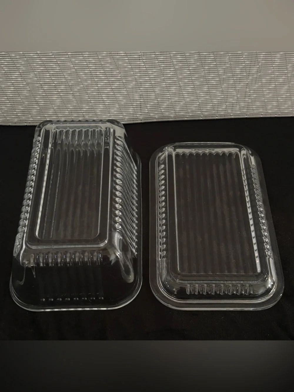 Vintage Pasabahce Ribbed Glass Butter Dish w/Lid or Versatile Food Storage - MCM